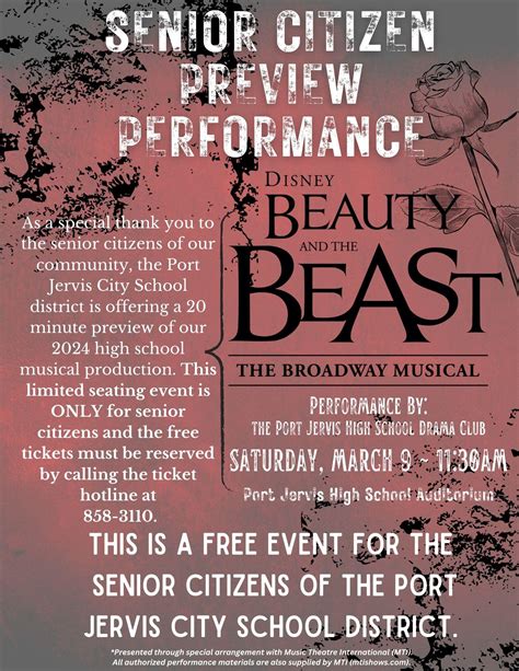 PJHS: Beauty and the Beast: Senior Citizen Preview | Port Jervis High ...