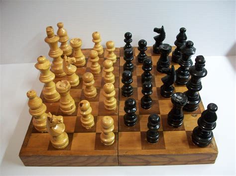 Antique Wooden Chess Set at Beatrice Short blog