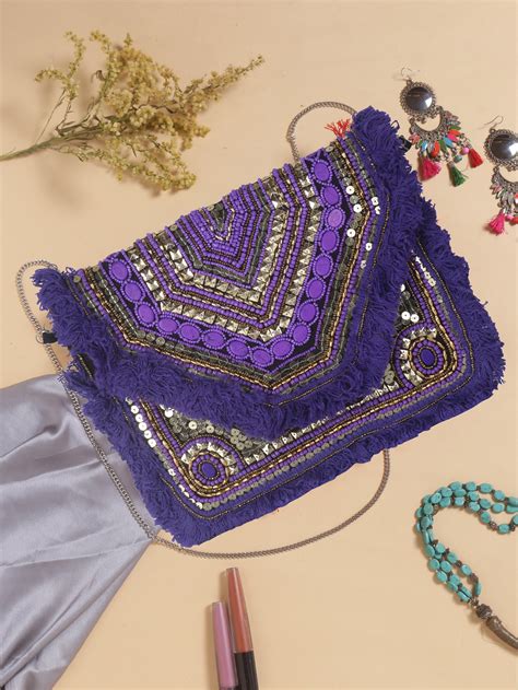 Swisni purple banjara boho bag – VRPS Handicrafts