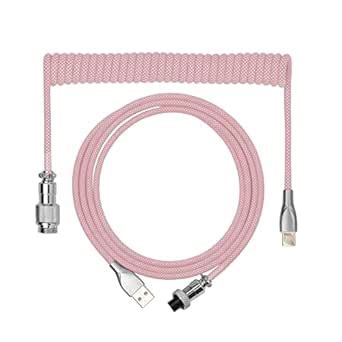 EPOMAKER Macaron 1.8m Coiled Type-C to USB A TPU Mechanical Keyboard ...