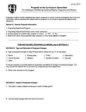Fillable Online hood Curriculum committee proposal form to add or ...