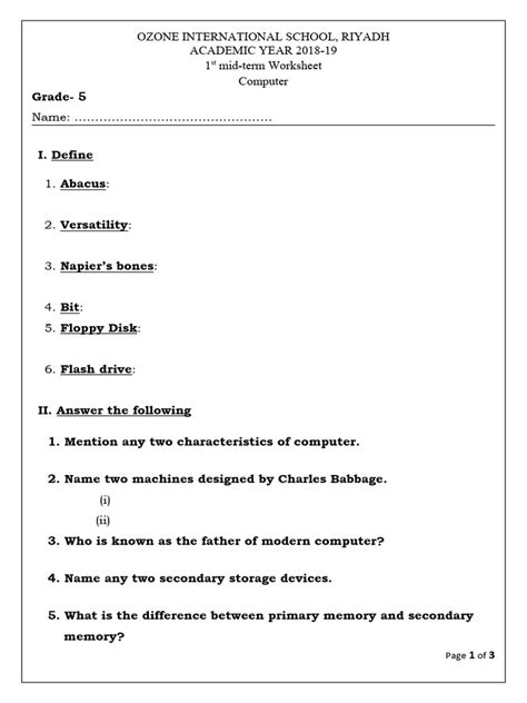 Class 5 Computer Activity 的图像结果