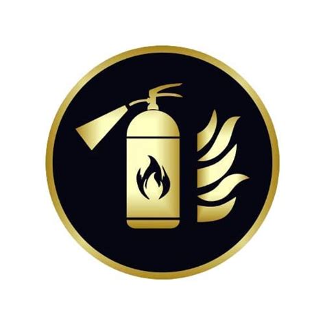 Kubik Letters Acrylic FIRE Signage Nano Self-Adhesive Black Golden Sign ...