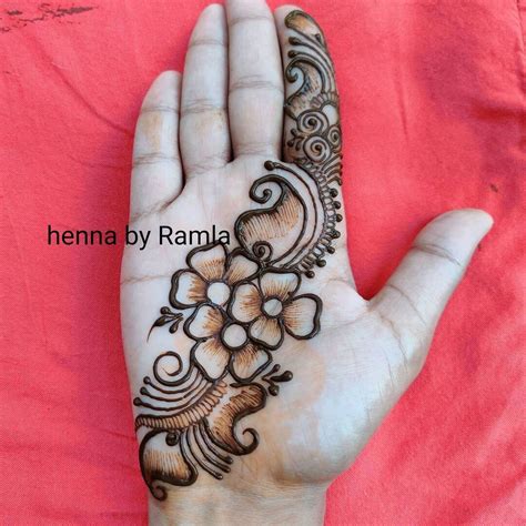 Simple Arabic Henna Designs For Palm