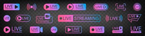 Image result for Live Streaming Button Collection