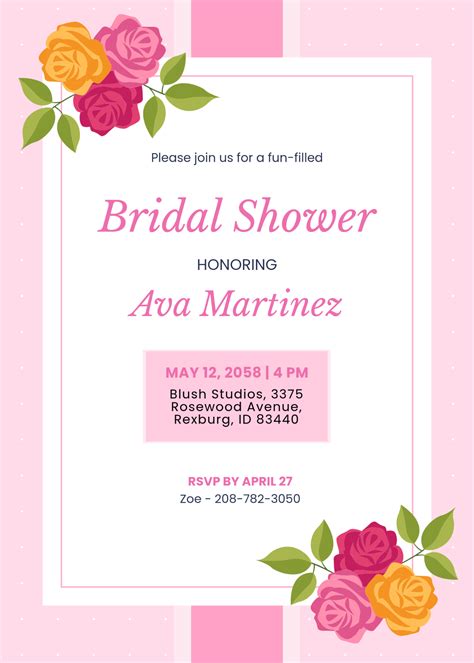 Free Bridal Shower Templates to Edit Online