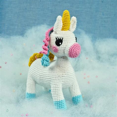 Hand‑Crocheted Multicolor Unicorn Stuff Toy – Dharohar Global