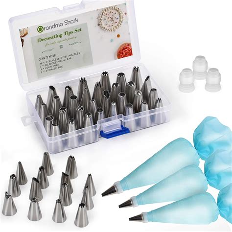Buy GRANDMA SHARK Cake Decorating Kits with a Storage Box, 48-Types of ...