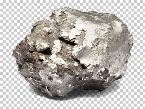 Premium PSD | Silver nuggets isolated on transparent background png psd