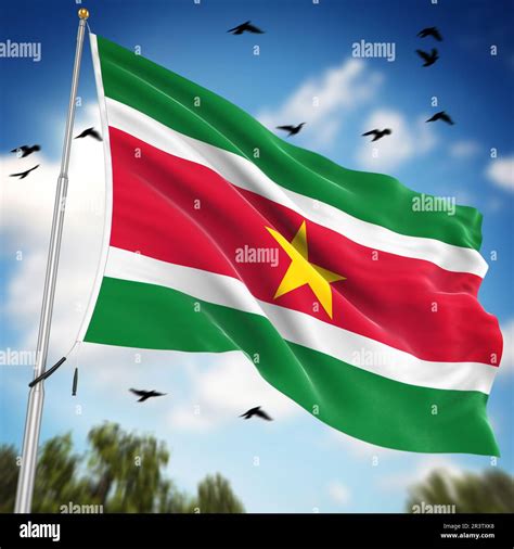 Flag of Suriname Stock Photo - Alamy