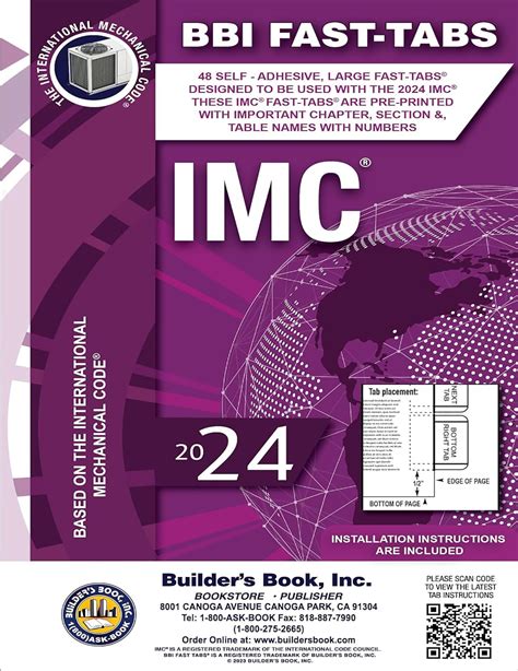 2024 International Mechanical Code (IMC) BBI Fast Tabs: ISBN 9781622704040 - Textbex