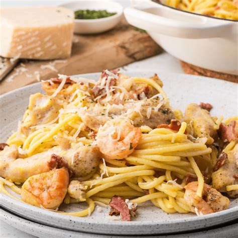 Chicken And Shrimp Carbonara