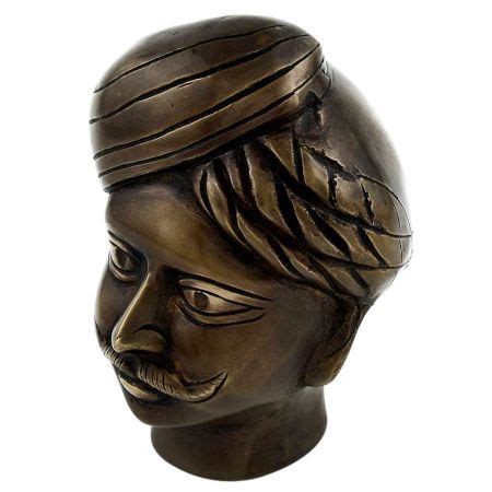 Handmade Brown Brass Head Shiva Head