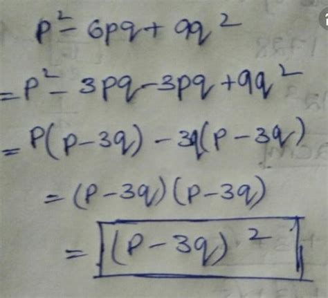 p²-6pq+9p² FACTORIZE.... - Brainly.in