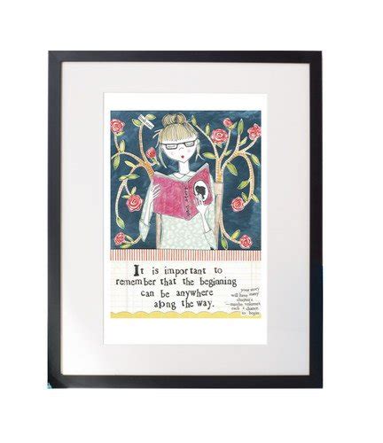 Curly Girl Design MPBG77 "Beginning Is Anywhere" Matted Print : Amazon ...