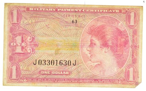 Military Payment Certificate One Dollar, Series 641 | Property Room