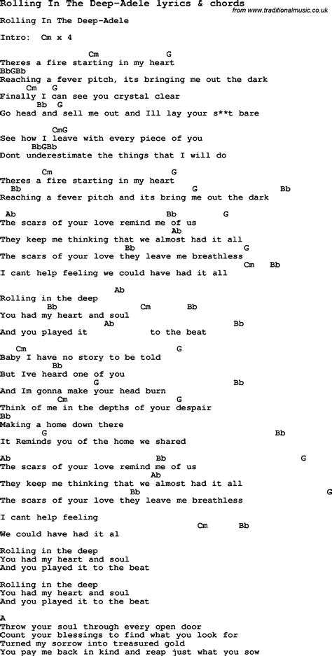 Adele Songs Chords And Lyrics