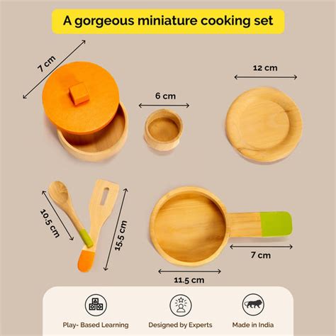 Kids Cooking Set - Wooden Kitchen Set For Kids | Shumee