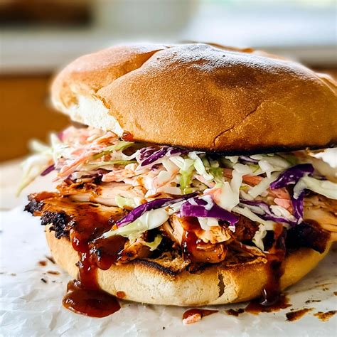 BBQ Chicken Coleslaw Sandwich - Easy 15-Minute Recipe