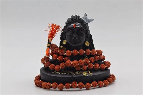 Buy Dharmsaar Adiyogi with Rudraksha Mala Statue for Car Dashboard ...