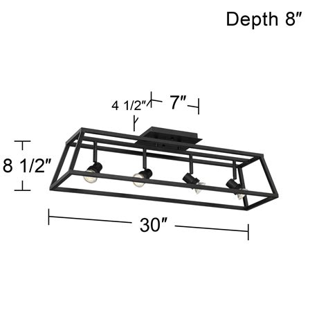 Buy Pro Track Carmel Flat Black Cage 4-Light LED Track Fixture Online ...