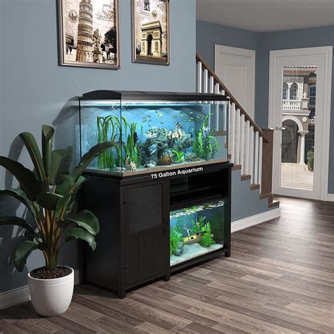 GDLF 55-75 Gallon Fish Tank Stand Heavy Duty Metal Aquarium Stand with ...