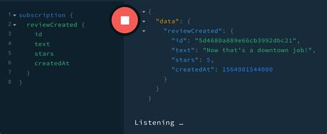 WebSocket Subscriptions 的图像结果