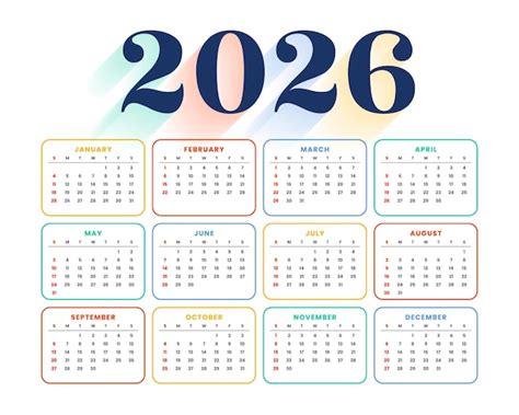 2026 calendar template Vectors - Download Free High-Quality Vectors ...