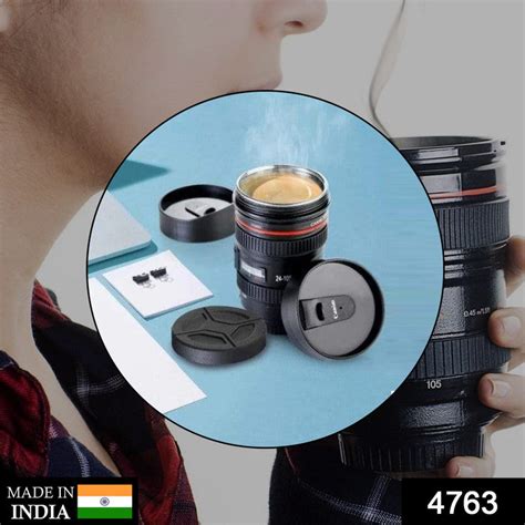 4763 Plastic Camera Lens Stainless Steel Coffee Mug - DeoDap