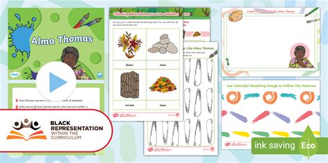 USA Black History Month - EYFS Alma Thomas Pack - Twinkl