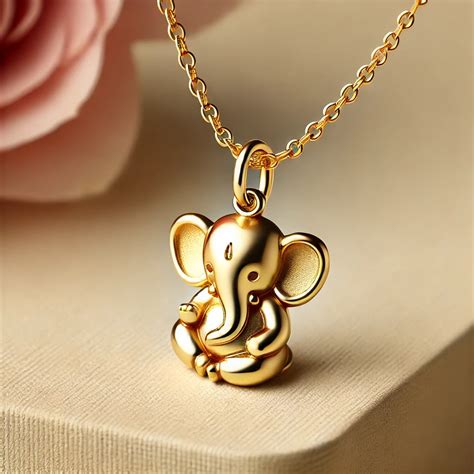 Mini Cute Ganesha Pendant with chain. – Zivia