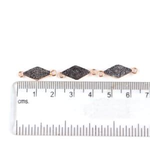 Buy Real Sugar Druzy Long Rhombus Shape Rose Gold Plated Double Bail ...