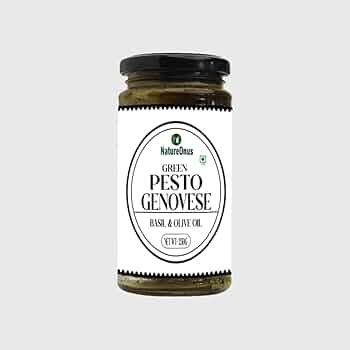 NatureOnus Green Pesto Genovese Basil & Olive Oil 250g, For Pasta and ...