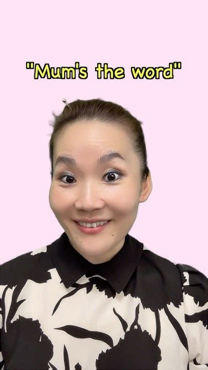 "Mum's the word" meaning #learnenglish #sarahmembrey - YouTube