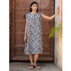 Beige Bagru Hand Block Printed Cotton Palazzo