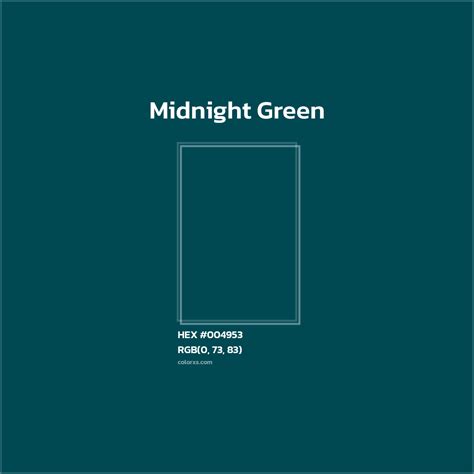About Midnight Green - Color codes | Matching colors and paints ...