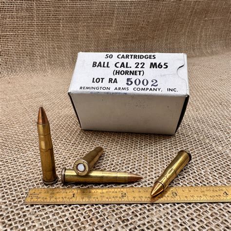 Remington M65 Ball .22 Hornet FMJ Ammunition for H&R M4 Survival Rifle ...