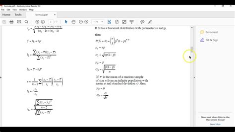Image result for Statistics 1 Formula Sheet