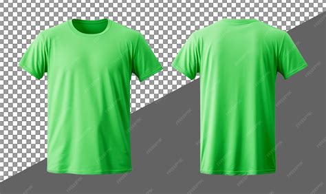 Premium PSD | The plain green tshirt design looks front and back