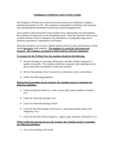 Image result for WorkKeys Writing Test Samples