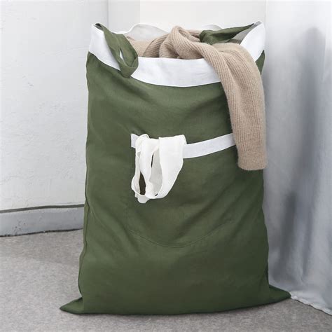 Green Canvas Laundry Bags