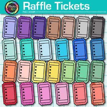 Blank Raffle Ticket Clipart: Cute Classroom Prize Clip Art Transparent ...