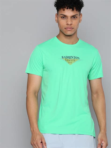 HRX by Hrithik Roshan Rapid-Dry Antimicrobial Badminton T-shirt - Price ...