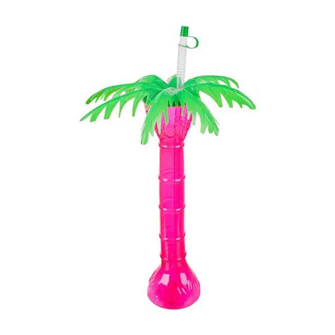Buy Palm Tree Cup with Lid and Straw, 23 oz, Assorted from Dollar ...