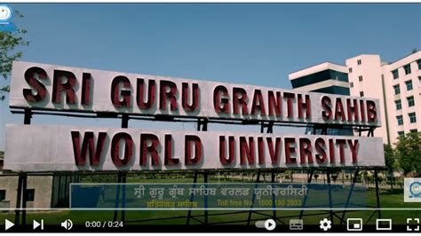 Sri Guru Granth Sahib World University, Fatehgarh Sahib Admission ...