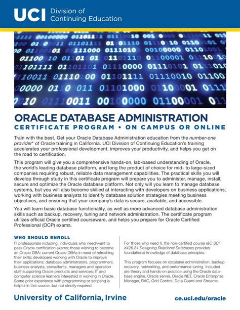 Image result for Oracle Database Course Poster
