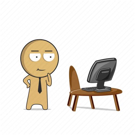 Computer with Business Icon On Screen 的图像结果