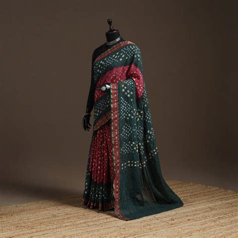Pure Bandhani Saree - Buy Bandhani Bandhej Print Saree Online | iTokri