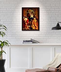 Tamatina Religious Art Wooden TeXture Framed Canvas Paintings | Mother ...