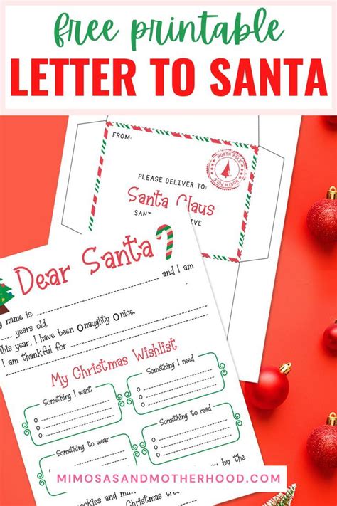 Printable Santa Letter Template Free Printable Downloadable